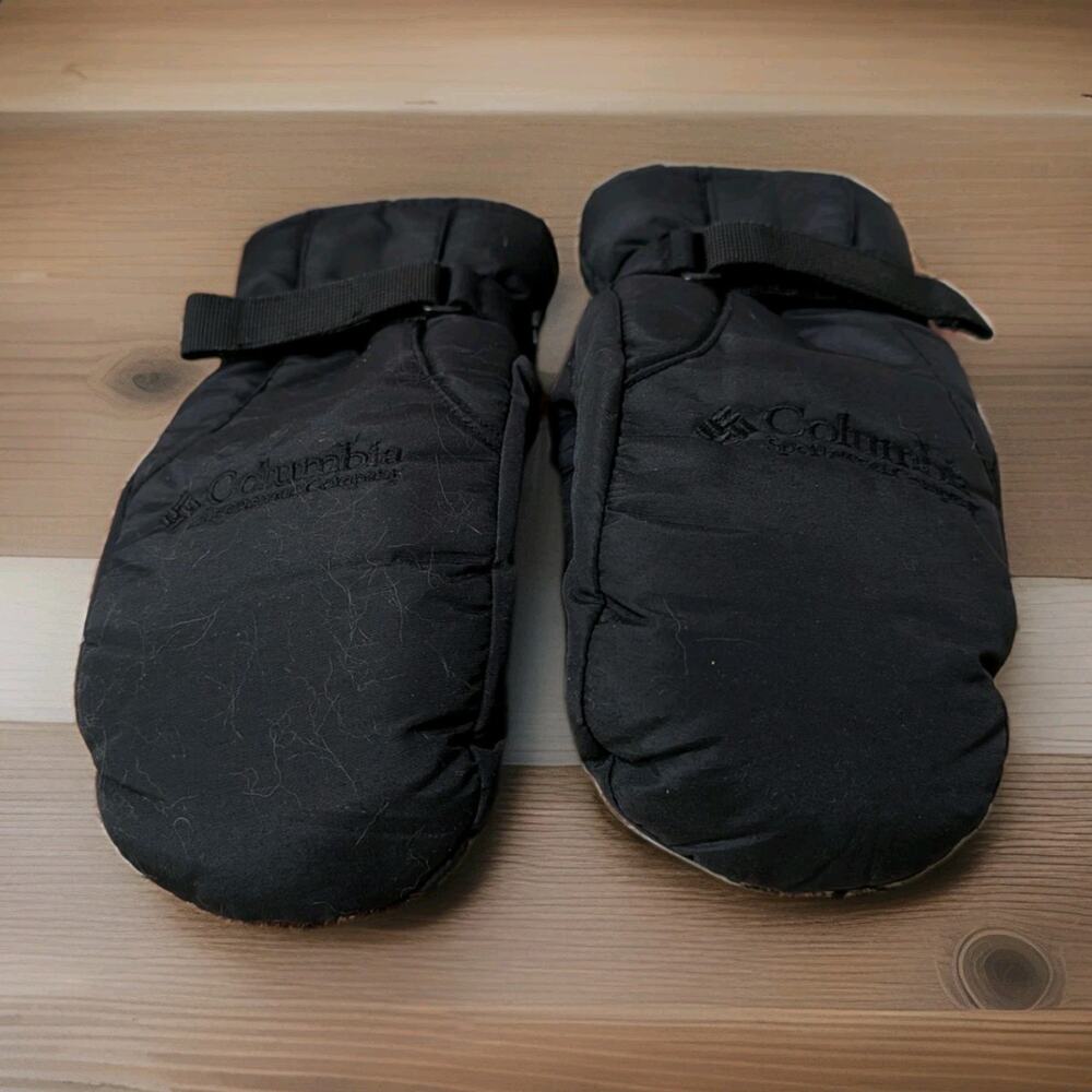 Columbia Black Mittens Ski Snow Winter Snowboard Women Medium Preloved